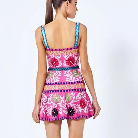 ALEXIS Venise Pink Floral Embroidered Mini Dress - Picture 3 of 3